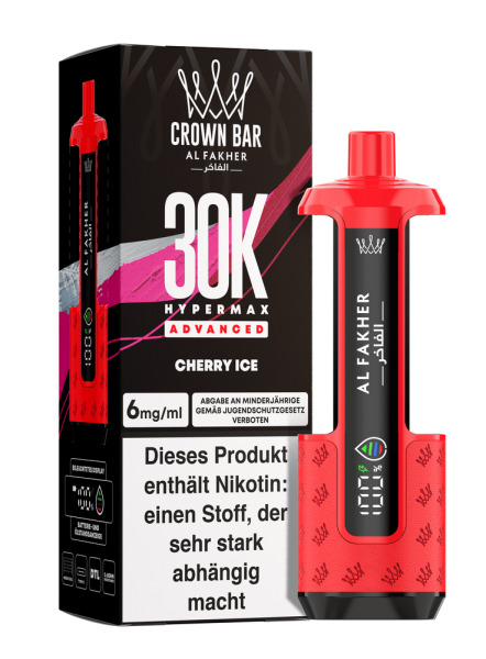 Al Fakher Hypermax Advanced 30K - Cherry Ice - 6mg Nikotingehalt