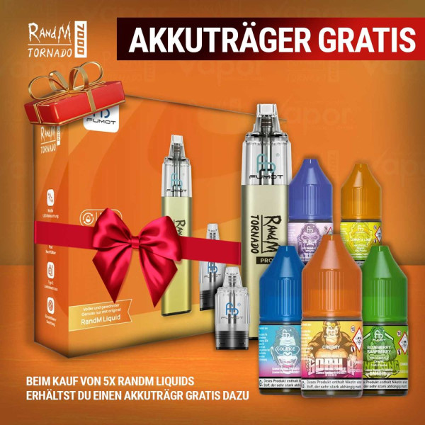 5x RandM Liquid + RandM Tornado Pro Yellow Gratis