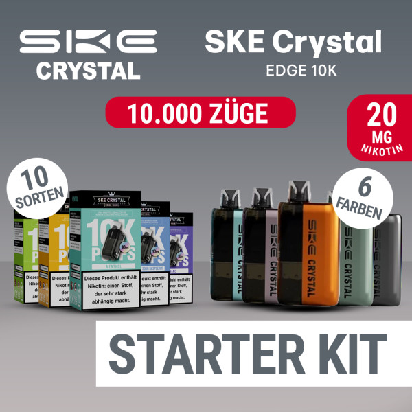 SKE Crystal Edge 10K Alle Sorten - 10ml Pod