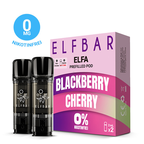 ELFBAR ELFA Blackberry Cherry 0mg Nikotin 2er Pack