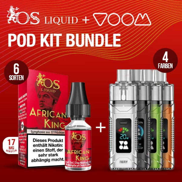 Os Liquid + Voom Fiery Pod Kit Bundle
