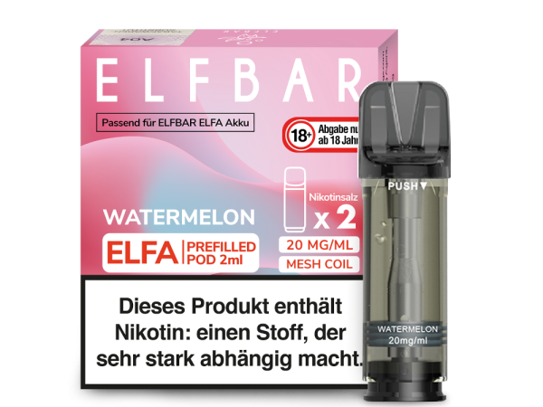ELFBAR ELFA Watermelon 20mg Nikotin 2er Pack