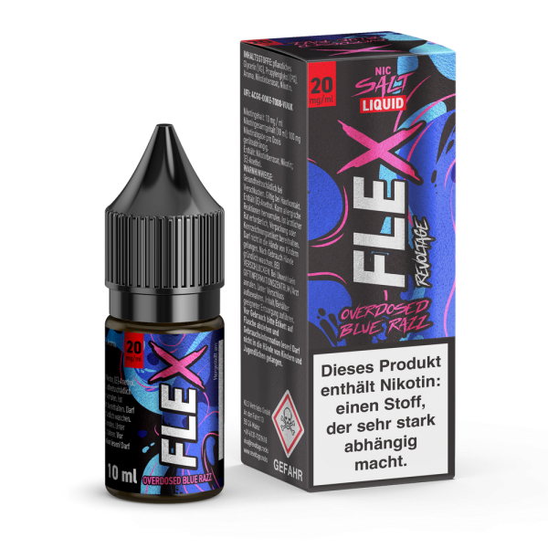 Revoltage Flex Overdosed - Blue Razz - Nikotinsalz Liquid