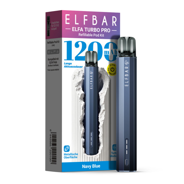 ELFBAR ELFA Turbo PRO Pod Kit 1200 mAh Akku - Navy Blue