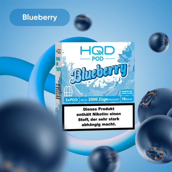 HQD Cirak 2 - Blueberry - 2 x 2 ml Prefilled Pods (18 mg/ml Nikotingehalt)