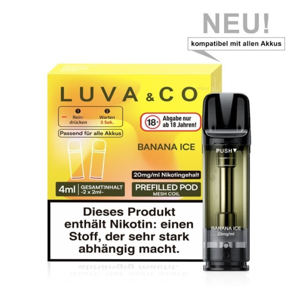 Luva & Co Pods - Banana Ice 20mg Nikotin 2er Pack