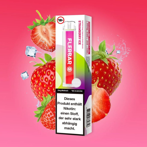 Flerbar M – Strawberry Ice 20mg Nikotin