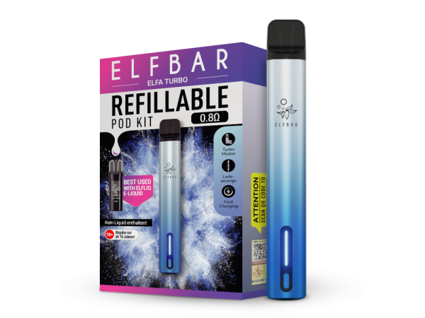 ELFBAR ELFA Turbo Pod Kit 550 mAh Akku - Aurora Cyan