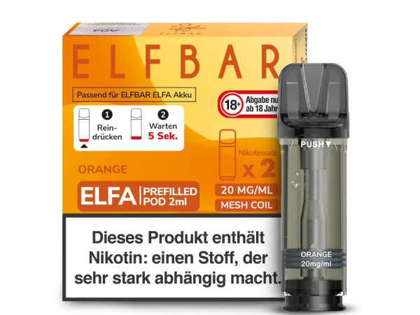 ELFBAR ELFA Orange 20mg Nikotin 2er Pack