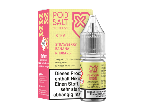 Pod Salt XTRA - Strawberry Banana Rhubarb - Nikotinsalz Liquid