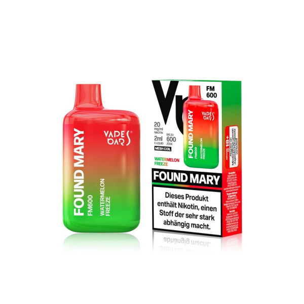 Found Mary FM600 - Watermelon Freeze 20mg Nikotingehalt