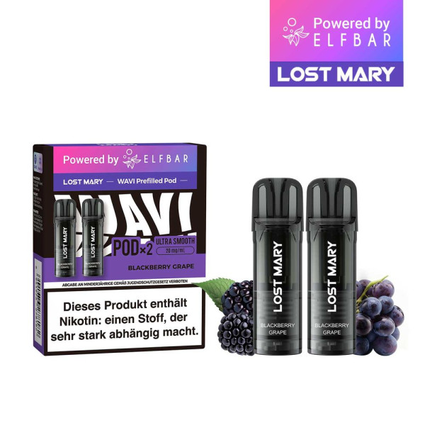 ELFBAR LOST MARY WAVI Blackberry Grape 20mg Nikotin 2er Pack