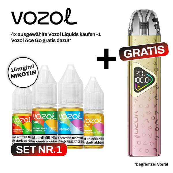 4x Vozol Liquid + Vozol Ace Go