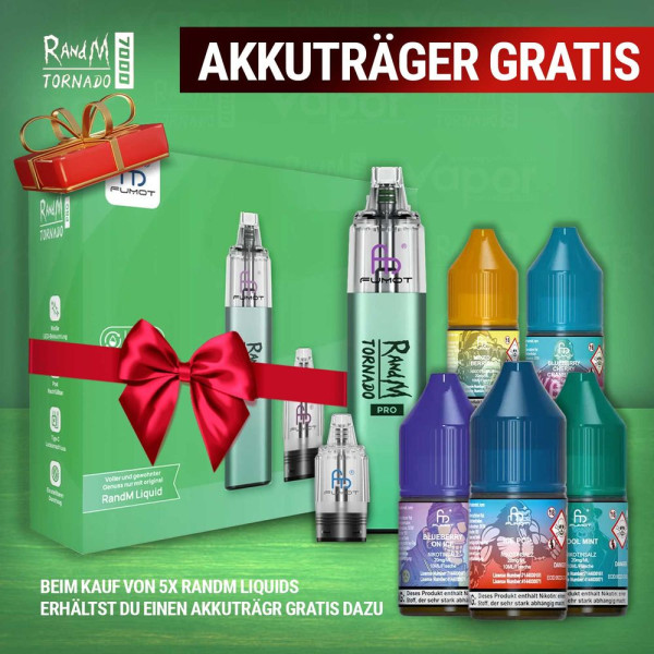 5x RandM Liquid + RandM Tornado Pro Green Gratis