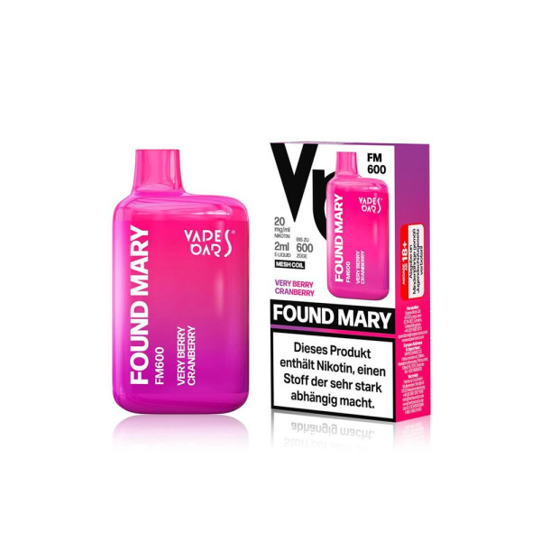 Found Mary FM600 - Very Berry Cranberry 20mg Nikotingehalt