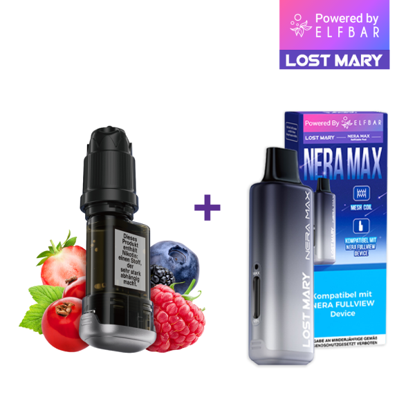 LOST MARY NERA MAX Refill Container Tropical Berries inkl. Refillable Pod