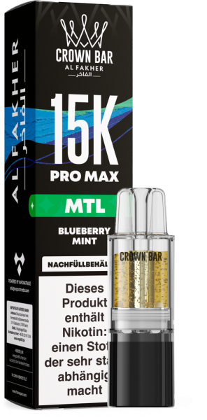 Al Fakher 15K PRO MAX Pod - Blueberry Mint - MTL