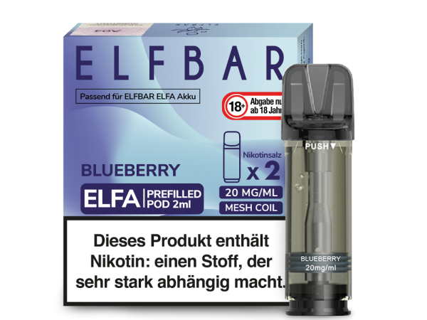 ELFBAR ELFA Blueberry 20mg Nikotin 2er Pack