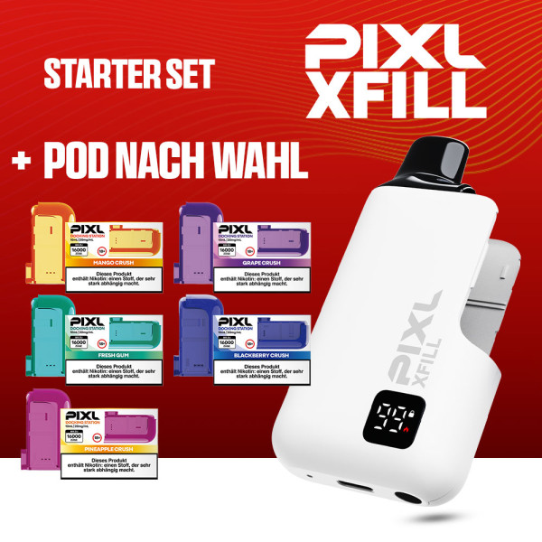 Starter Set PIXL XFill - Akkuträger Farbe: White + Pod nach Wahl
