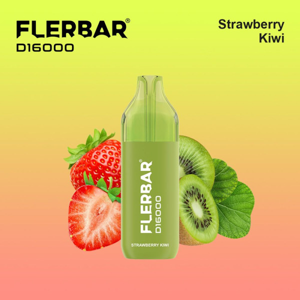 Flerbar D16000 Strawberry KIwi 2ml + 10ml