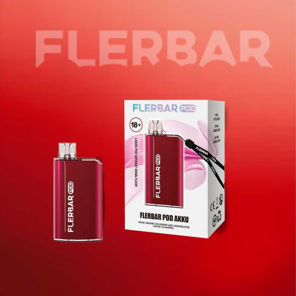 Flerbar Pod Kit - Farbe Rot - 500 mAh Akku