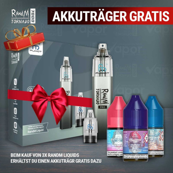 3x RandM Liquid + RandM Tornado Pro Black Gratis