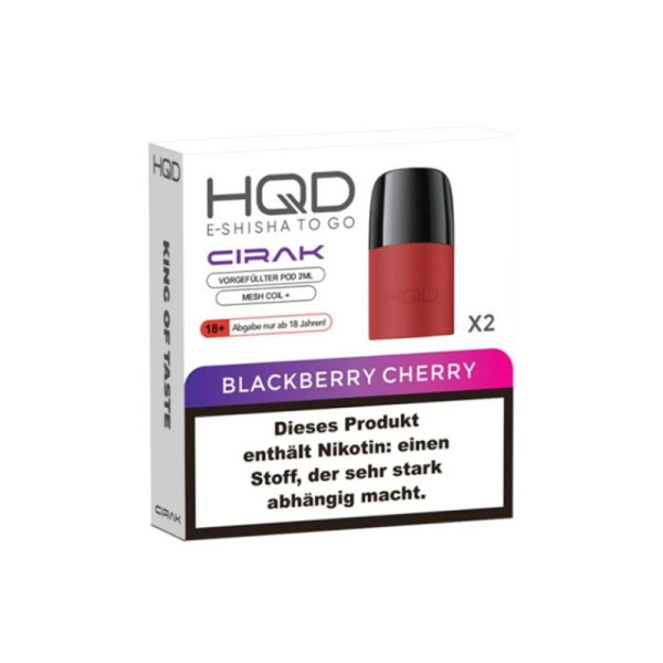 HQD Cirak - Blackberry Cherry - 2 x 2 ml Prefilled Pods (18 mg/ml Nikotingehalt)