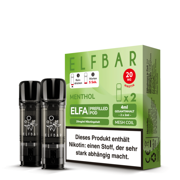 ELFBAR ELFA Menthol 20mg Nikotin 2er Pack