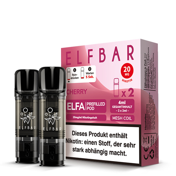 ELFBAR ELFA Cherry / Cherry Candy 20mg Nikotin 2er Pack