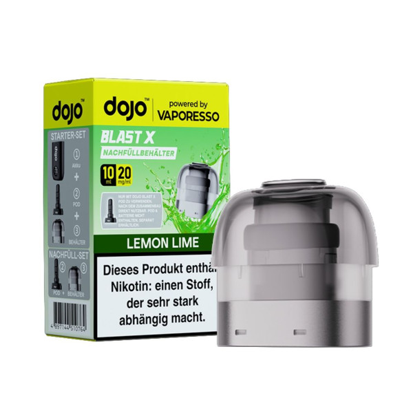 Dojo Blast X Pod 10ml - Lemon Lime - 20mg/ml Nikotingehalt