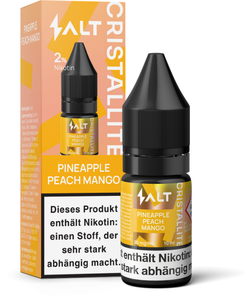 Salt Cristallite Liquid 10ml - Pineapple Peach Mango - 20mg/ml Nikotinstärke