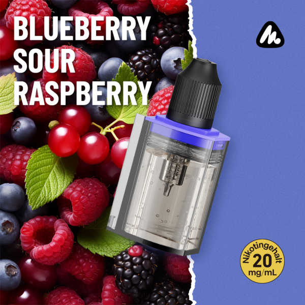 Mevol S Refill Container - Blueberry Sour Raspberry - 20mg/ml - 10ml