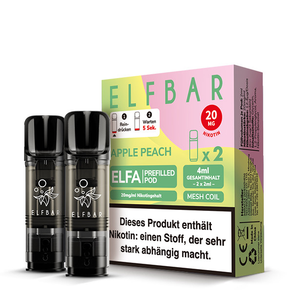 ELFBAR ELFA Apple Peach 20mg Nikotin 2er Pack