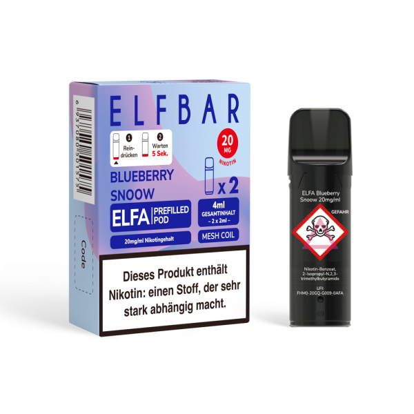 ELFBAR ELFA Blueberry Snoow 20mg Nikotin 2er Pack