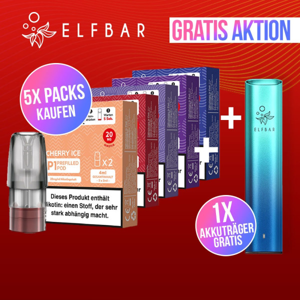 5x ELFBAR MATE500 Pods 2er Pack - 20mg Nikotin