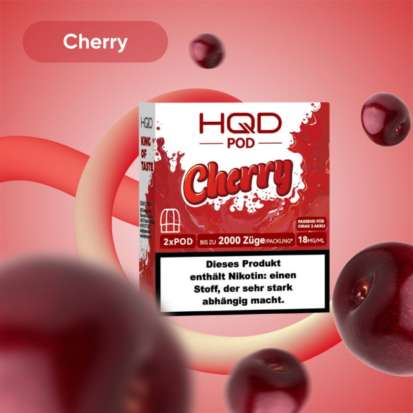 HQD Cirak 2 - Cherry - 2 x 2 ml Prefilled Pods (18 mg/ml Nikotingehalt)